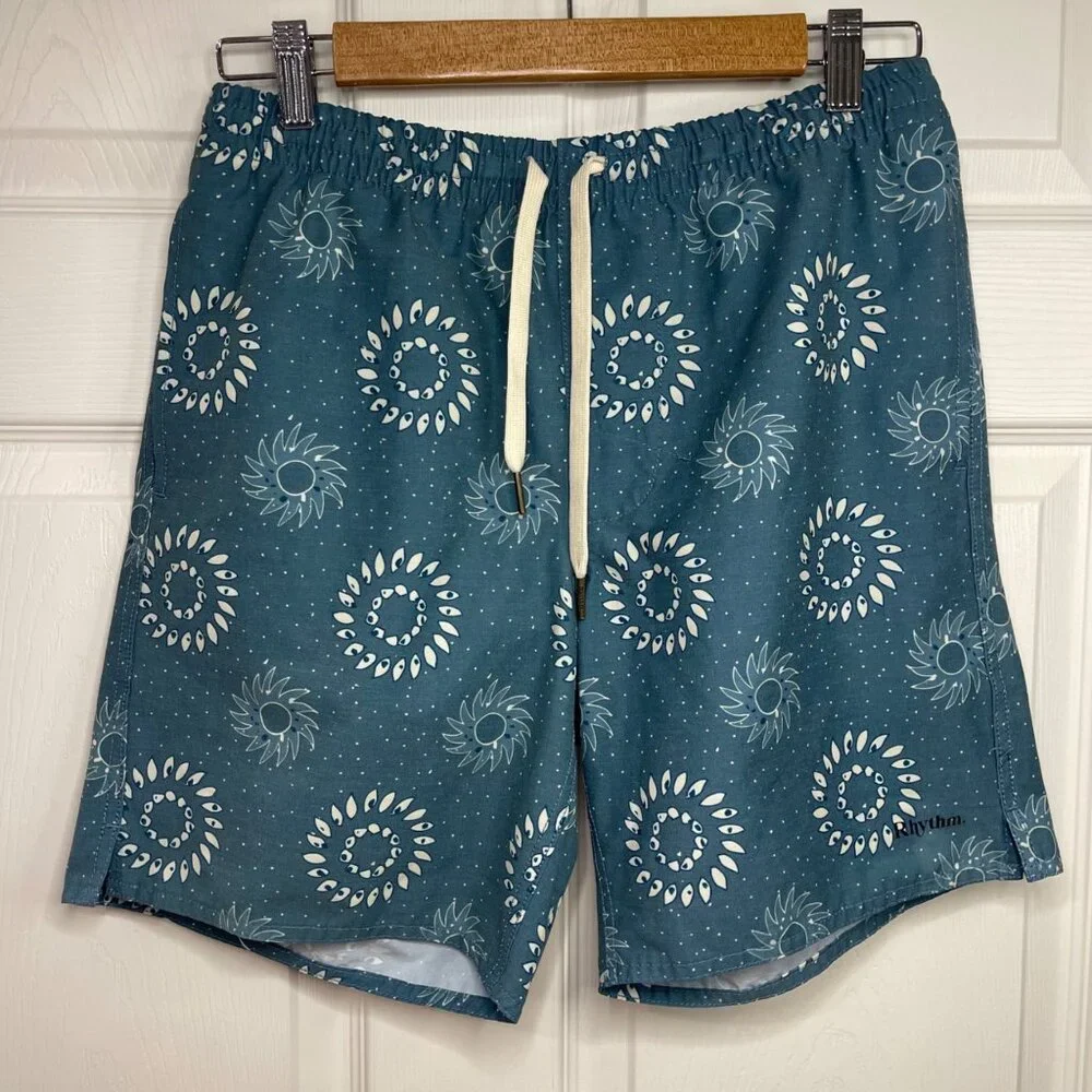 Rhythm Kona Beach Shorts Men's Size 30 Hybrid Swim Trunks Pockets Quick Drying‎